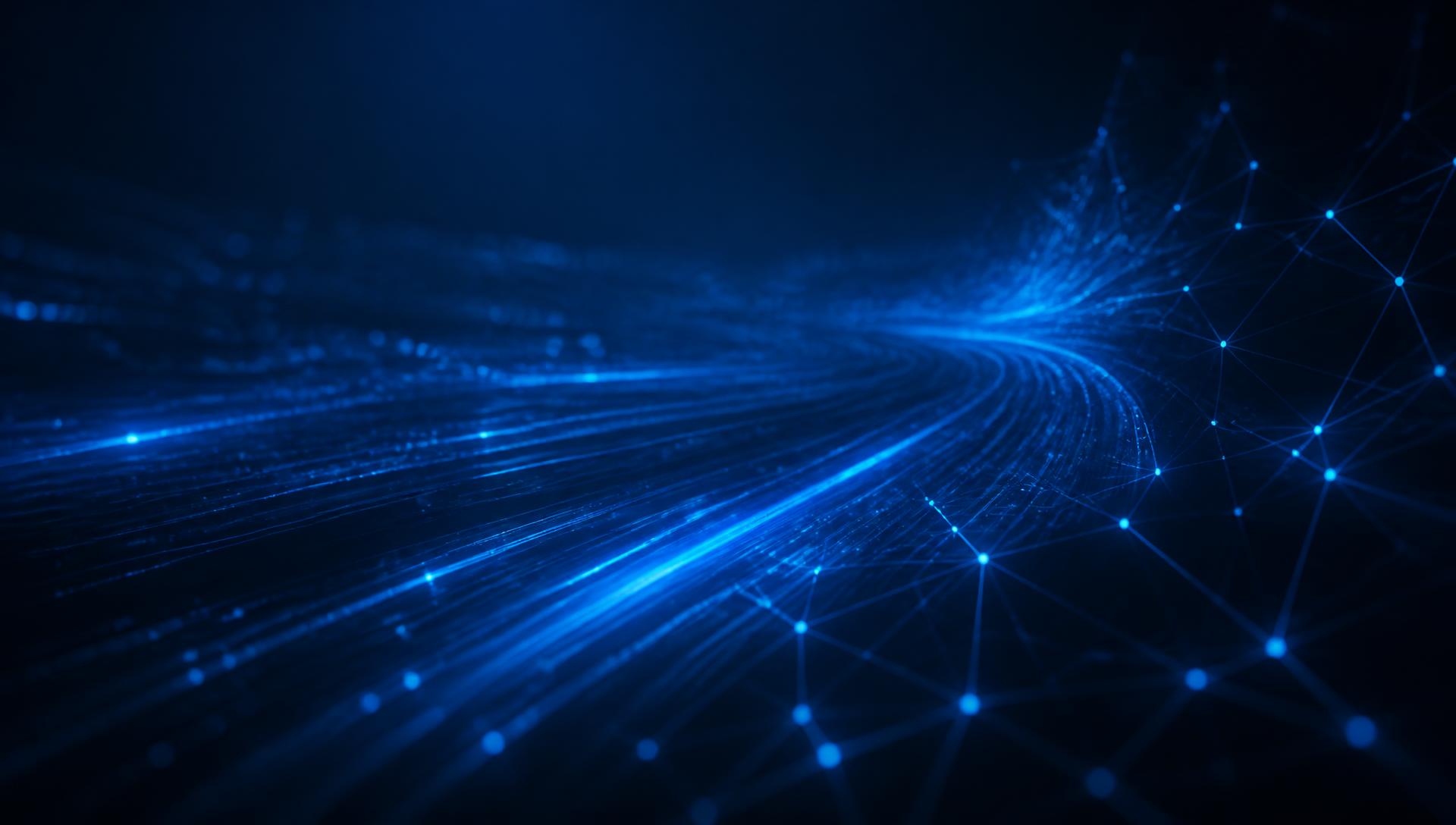 Abstract data streams representing enterprise technology transformation